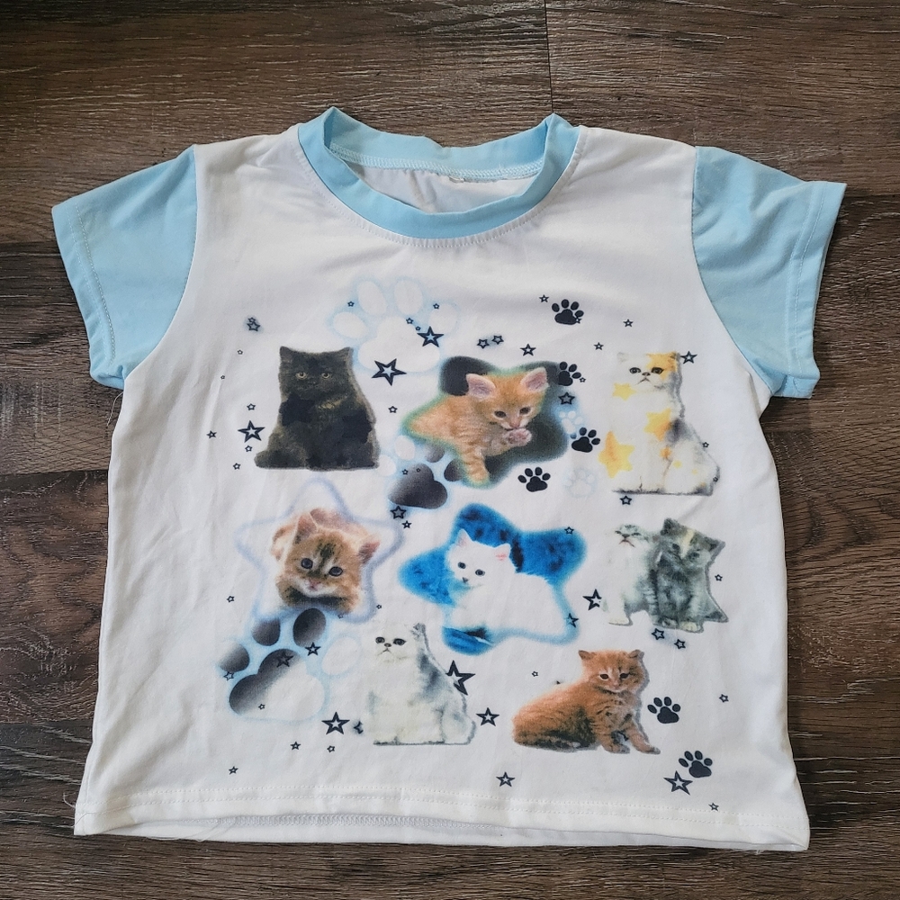🎒🩷Kitten Baby Tee🎀